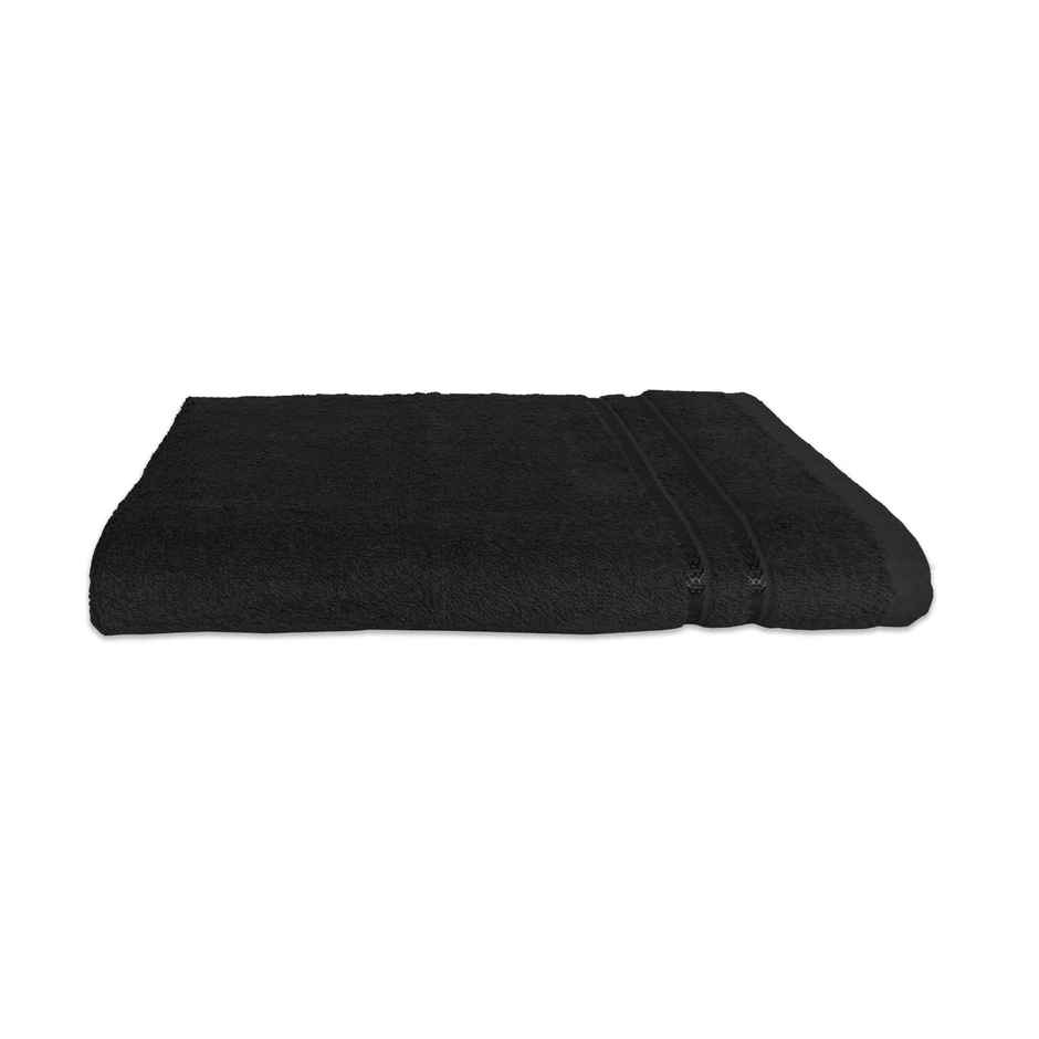 Welspun 100% Cotton Quik Dry Black Bath Towel For Men And Women