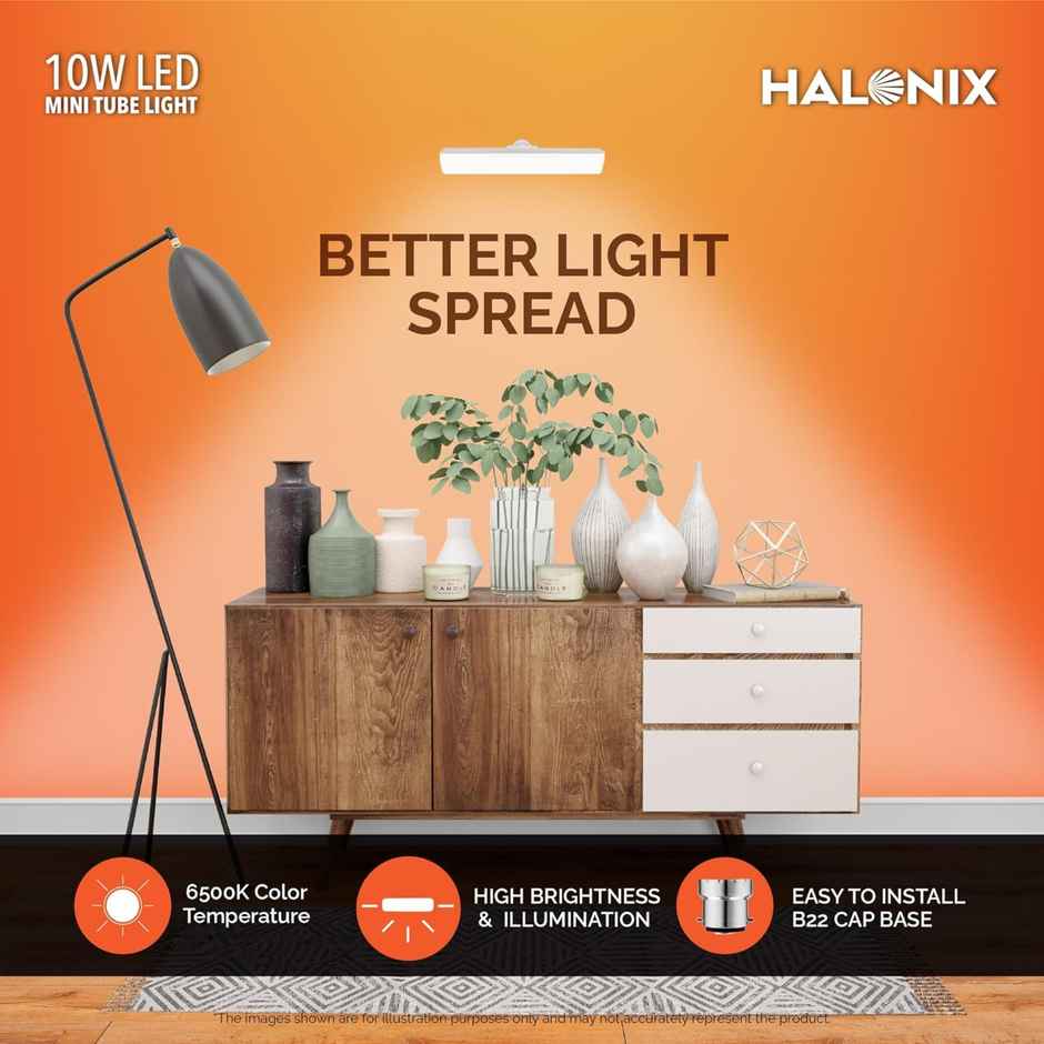 Halonix 10W B22 White T Bulb Mini Tubelight