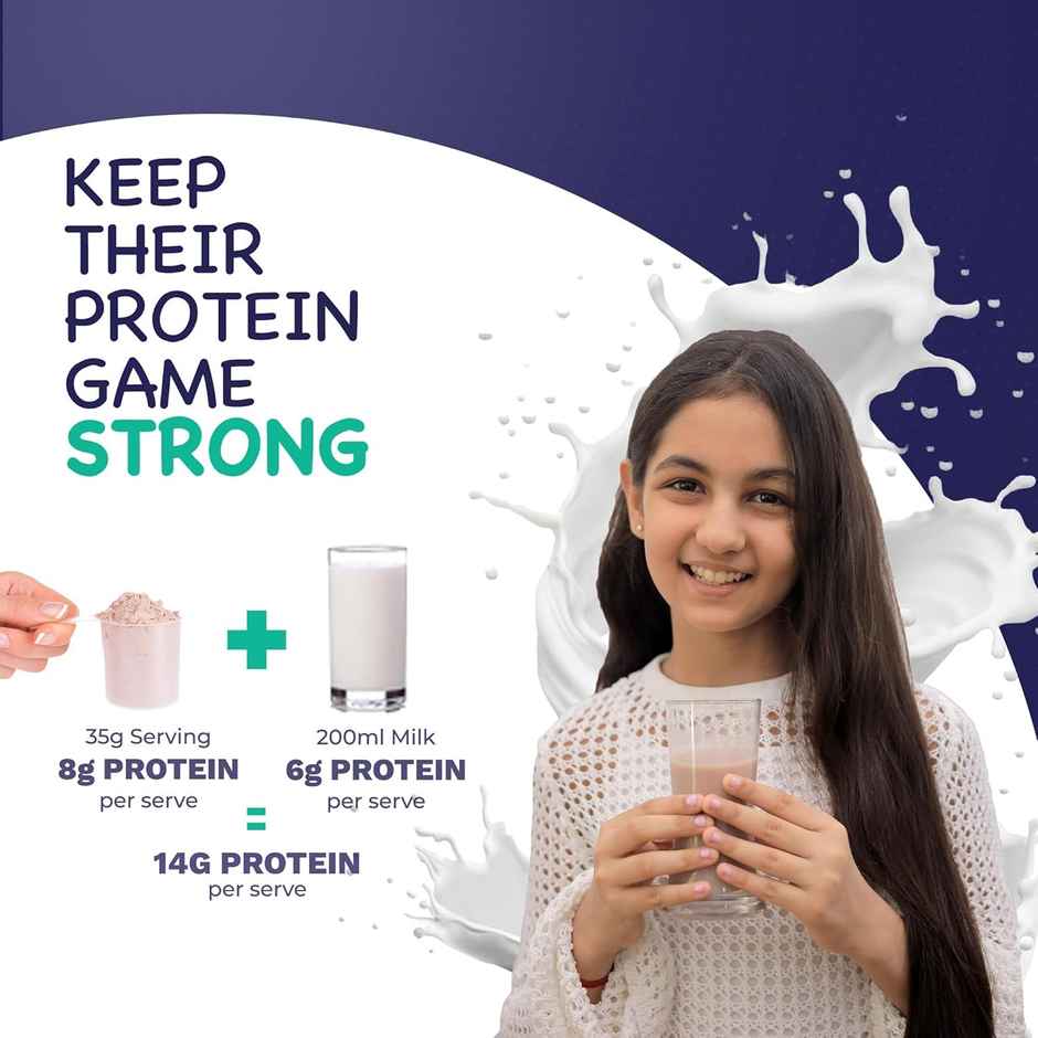 Foodstrong Teen Protein Chocolate Protein Drink Mix | For 7+ years Kids