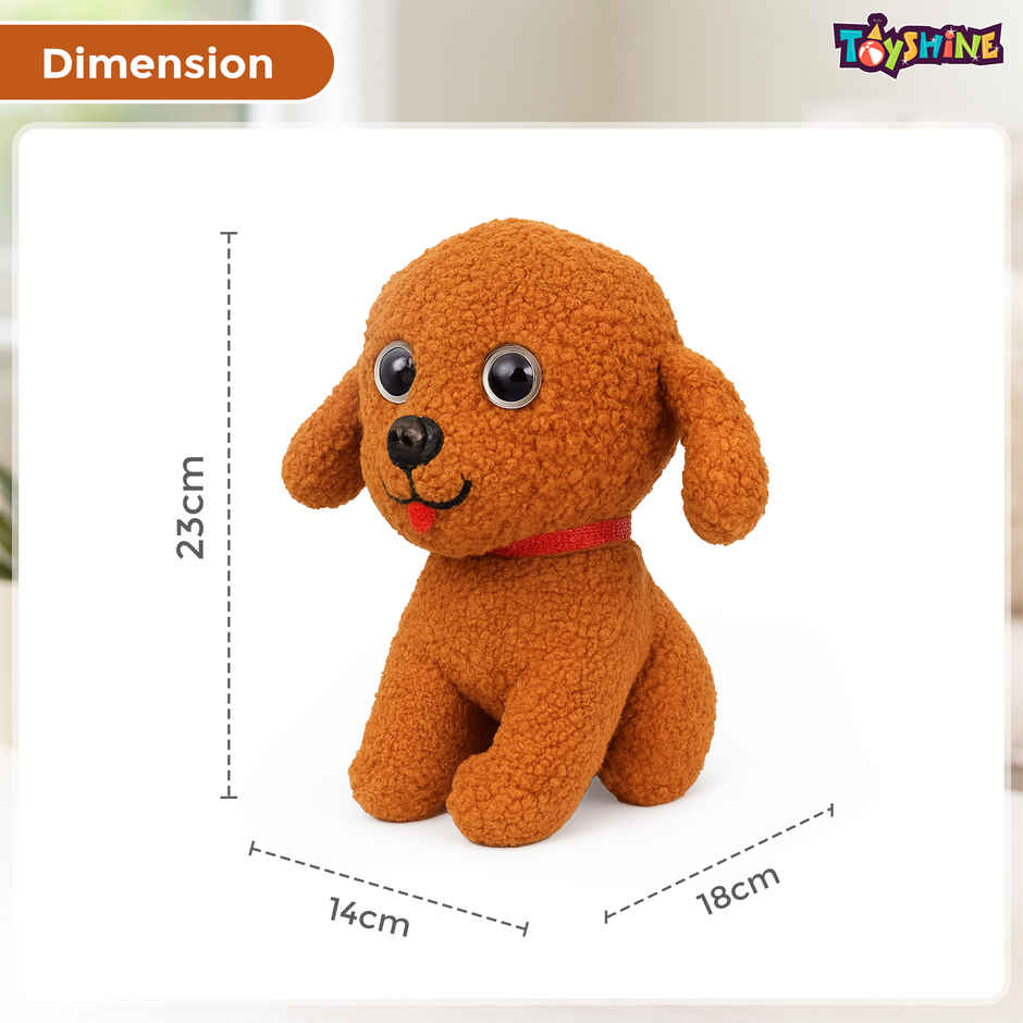 Spanker Cute Dog Soft Toy Fluffy Plush Puppy for Kids Multicolor | 23 cm