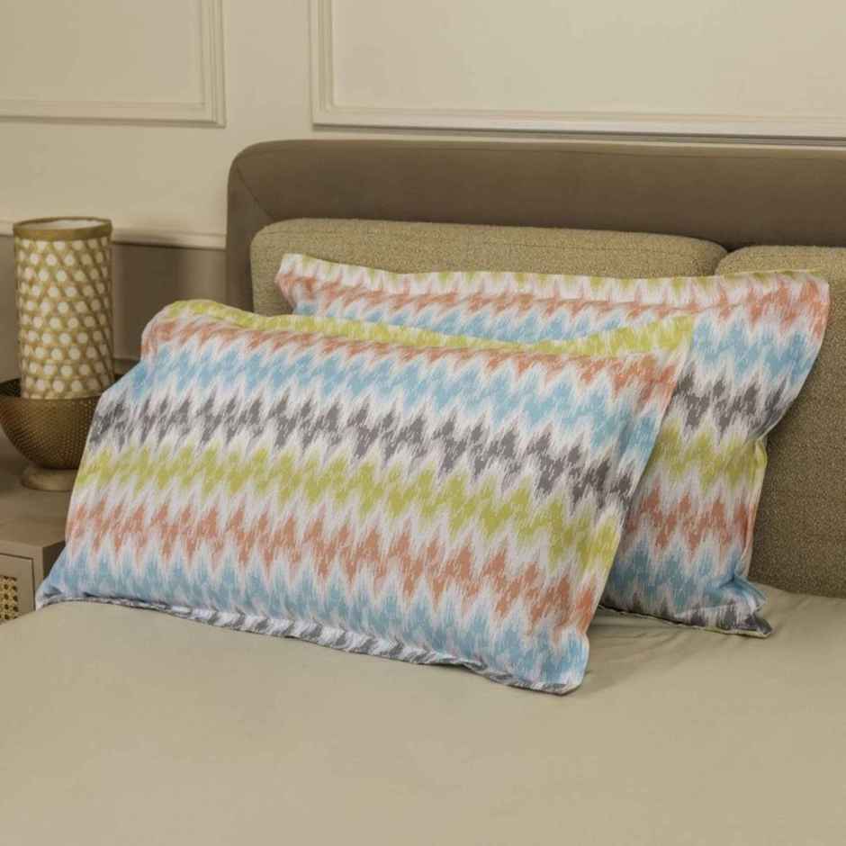 Wakefit 100% Cotton Pillow Cover | Standard Size 27x18 Inch | Set Of 2 | 144 TC | Parsia