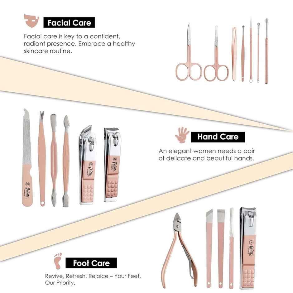 Beaute Secrets 18Piece Manicure And Pedicure Kit Nail Foot Care Tools Perfect Gift For Men Women