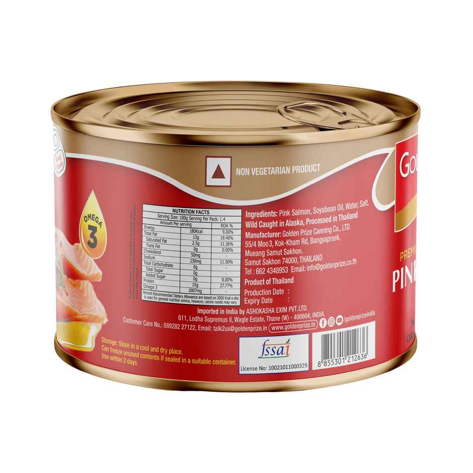 Golden Prize Pink Salmon In Oil