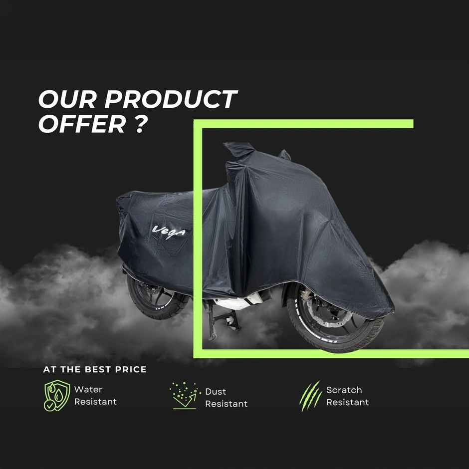 VEGA Universal Bike Cover UV Protection | Dustproof & Waterproof | PVC | Black | Bike-Scooter