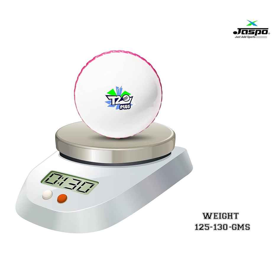 Jaspo Synthetic Rubber T-20 Plus Practice Cricket Ball/Wind Ball | White