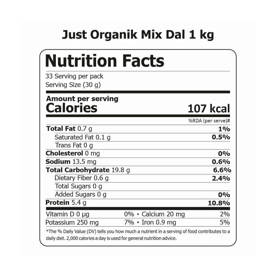 Just Organik Organic Mix Dal Panchrangi Dal