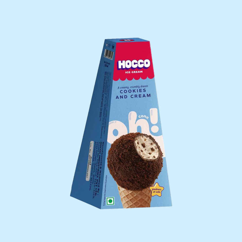 Hocco Cookies & Cream Ice Cream Cone | Crunchy & Creamy