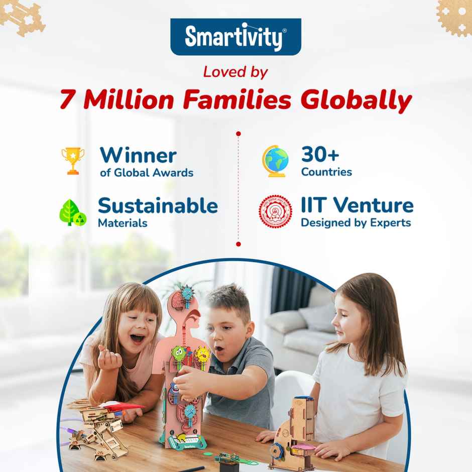 Smartivity Microscope 100x Zoom Toy for 6 to 12-Year-Old Kids, Fun & Learn DIY Activity Kit