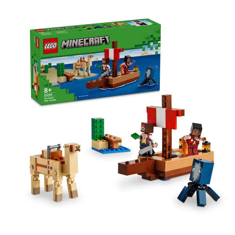 Lego Minecraft The Pirate Ship Voyage Boat Playset 21259 (106 Pieces)