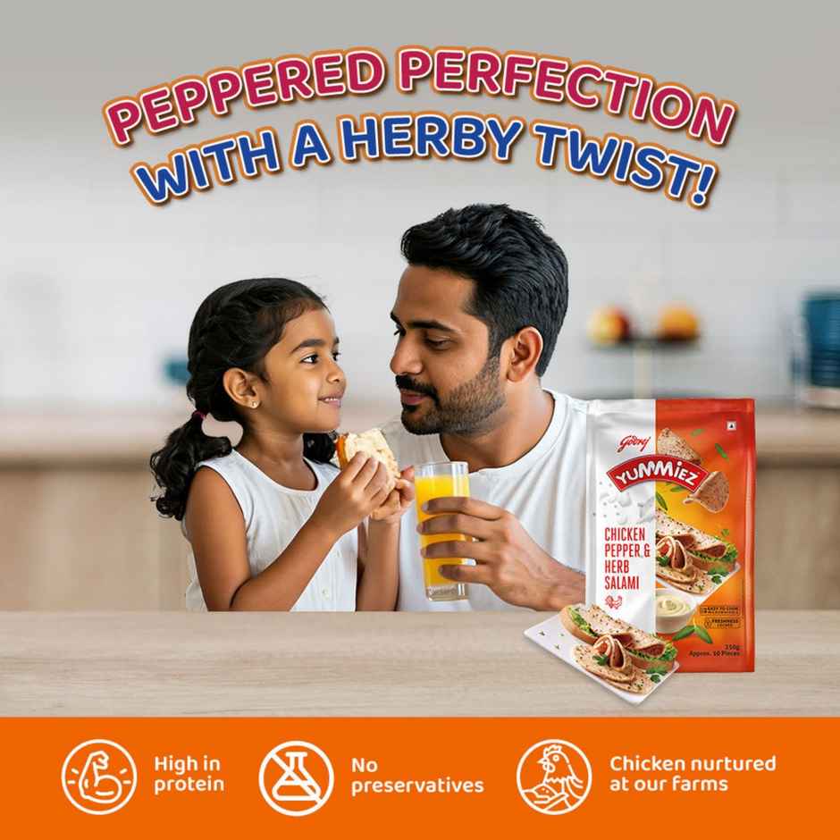 Godrej Yummiez Chicken Pepper & Herb Salami