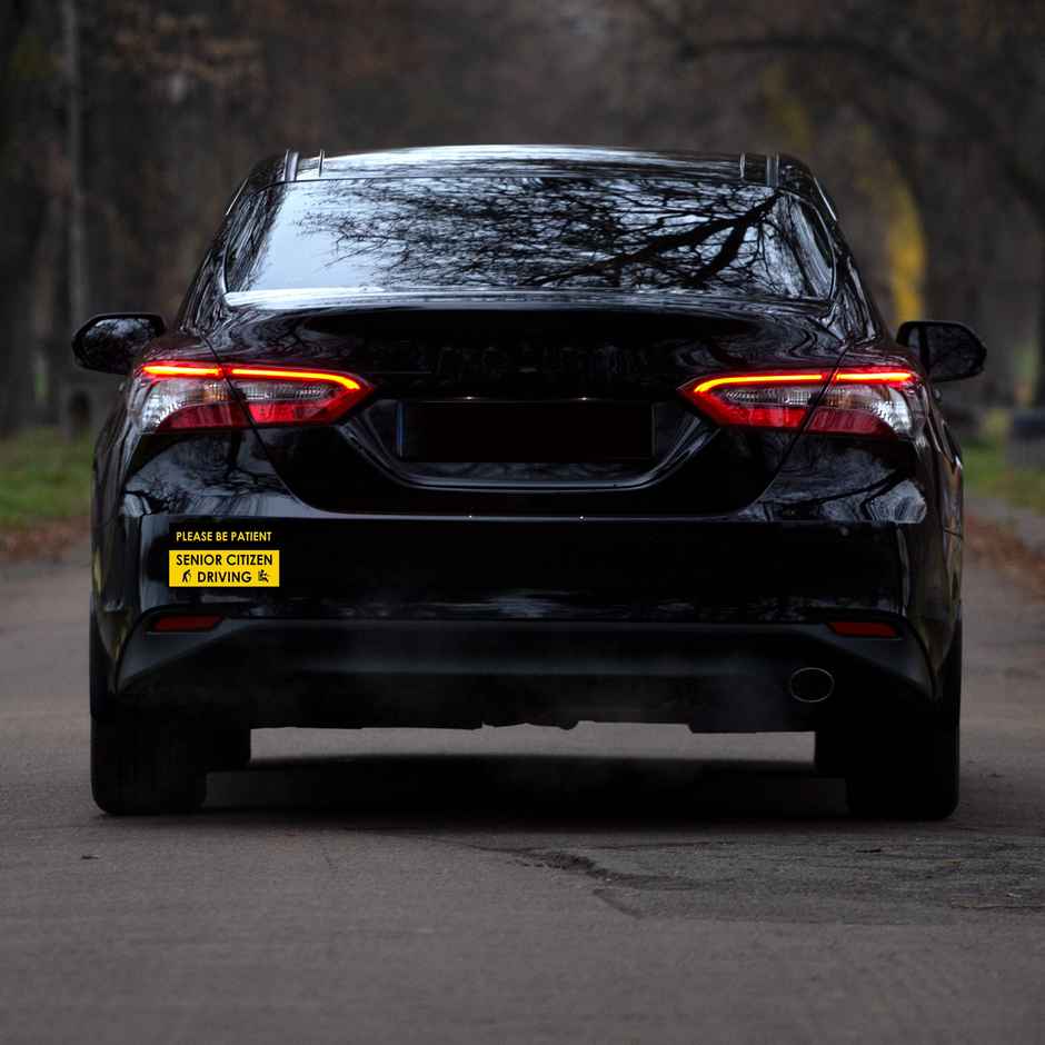 TiyuTrendzz Please Be Patient Senior Citizen Driving Self Adhesive Sticker for Vehicles 3.5x6 in