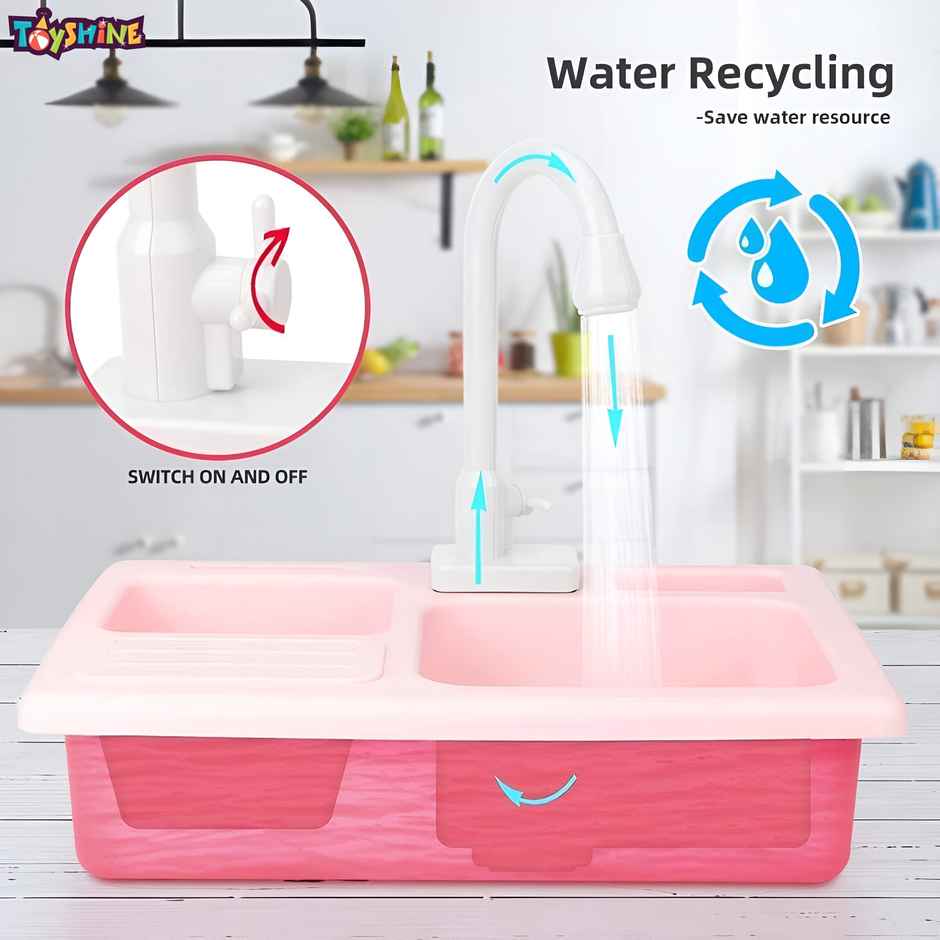 Toyshine Mist Spray Water Kitchen Set Toy Playset Play Sink With Running Water Toy - Assorted