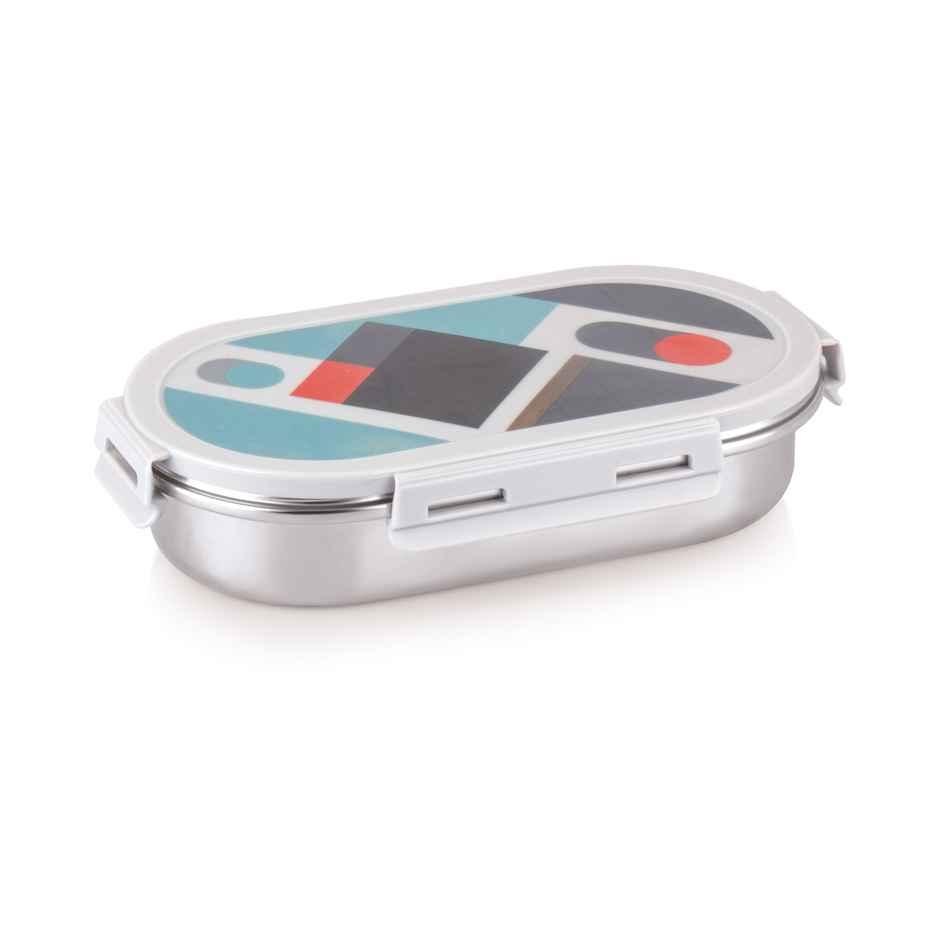 Attro Pluto Stainless Steel Lunch Box 540 + 170 ml - Airtight | Leak-Proof | Food Grade | Grey