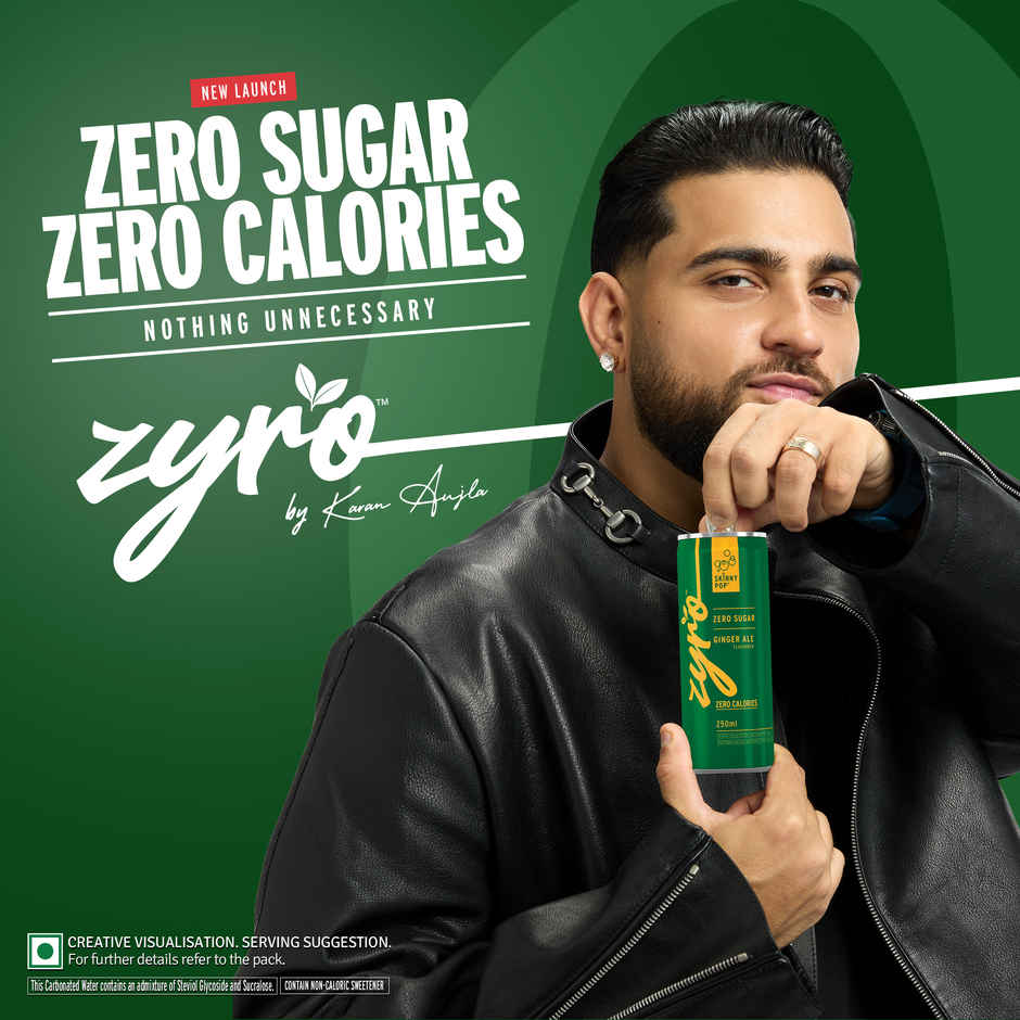 Zyro by Karan Aujla | Zero Sugar Ginger Ale (250ml)