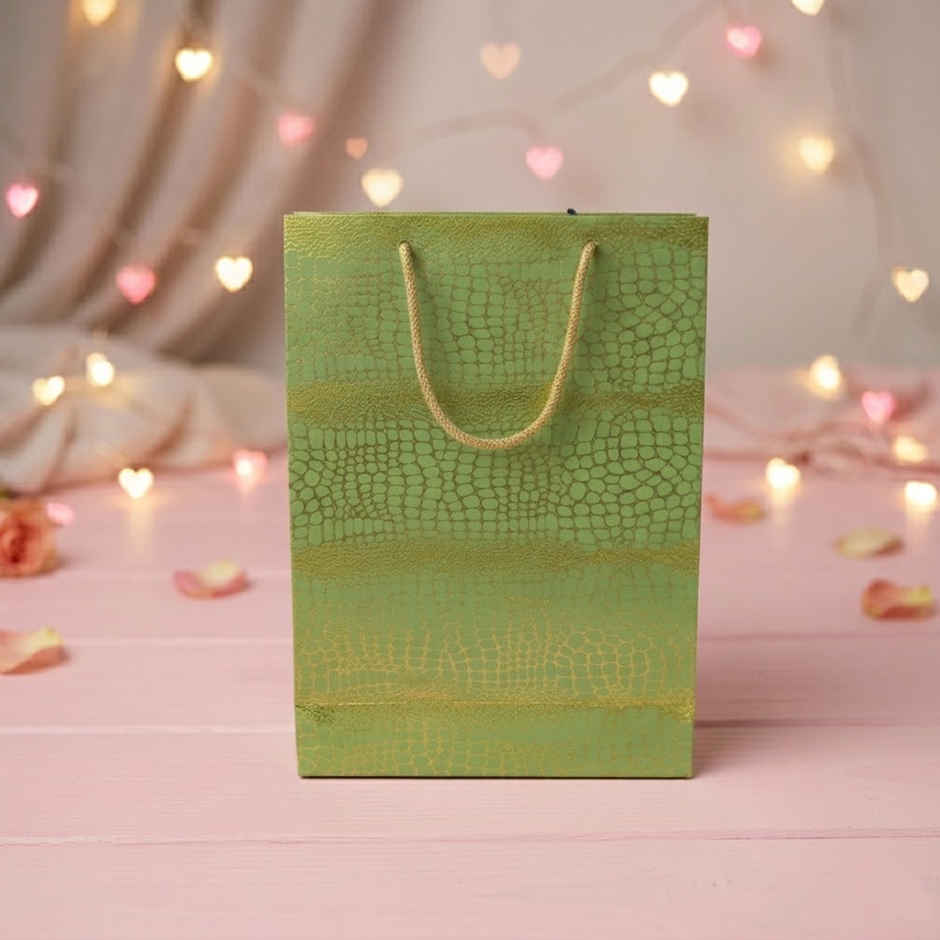ABK Metallic Party Bag Single Gift Bag | 12 x 8 x 3 Inches | Big Size | Colour May Vary