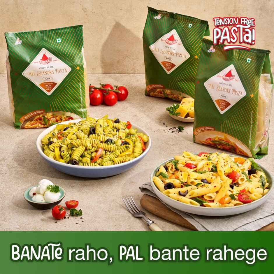 Bambino All Season Premium Spirali Pasta - Pure Durum Wheat, No Maida, Protin Rich
