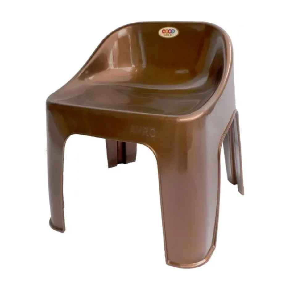 Avro Furniture Rock-Small Sitting Stool with Backrest-Brown-Set of 2