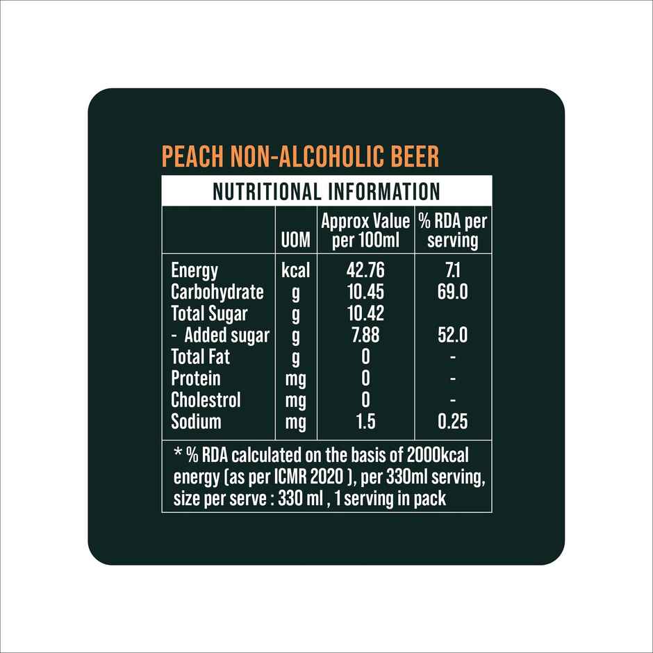 3 Sisters Peach Non Alcoholic Beer