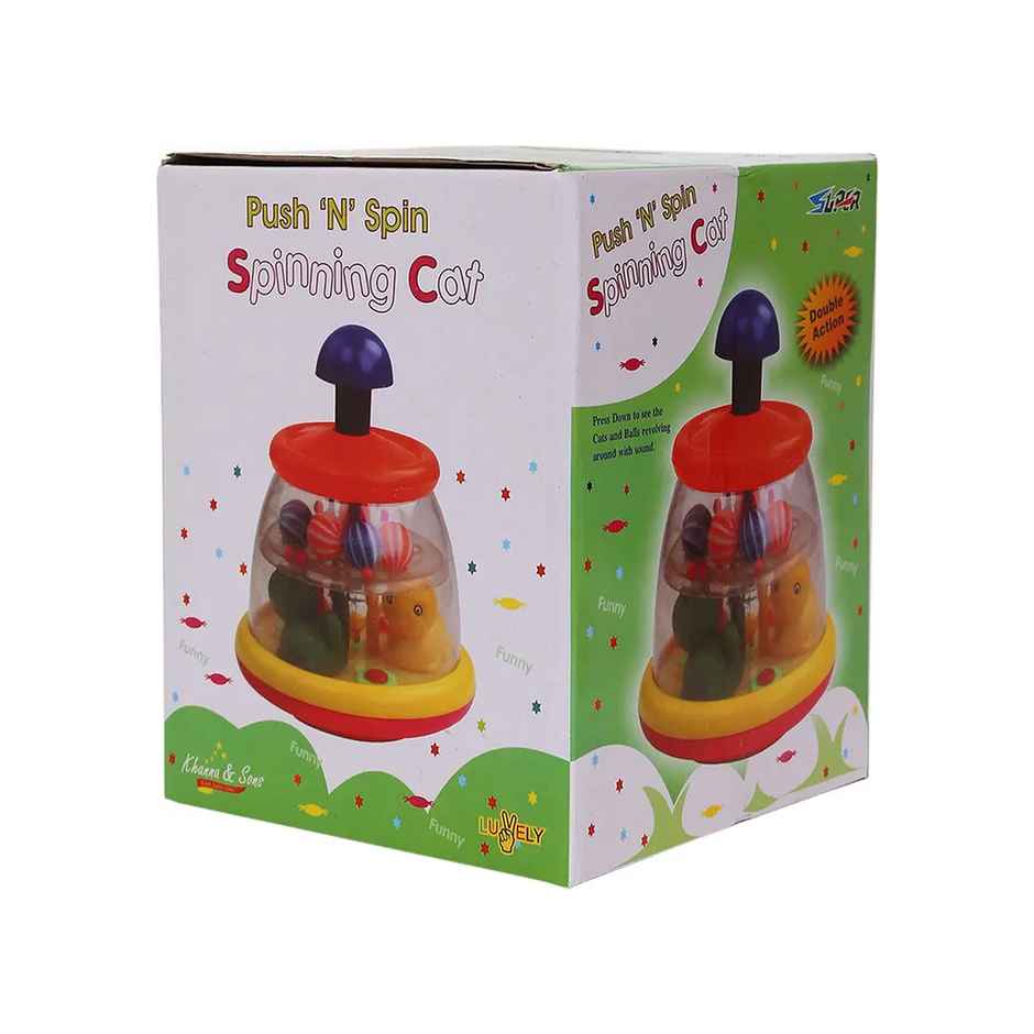 Push N Spin Joker Toy For Children - Assorted