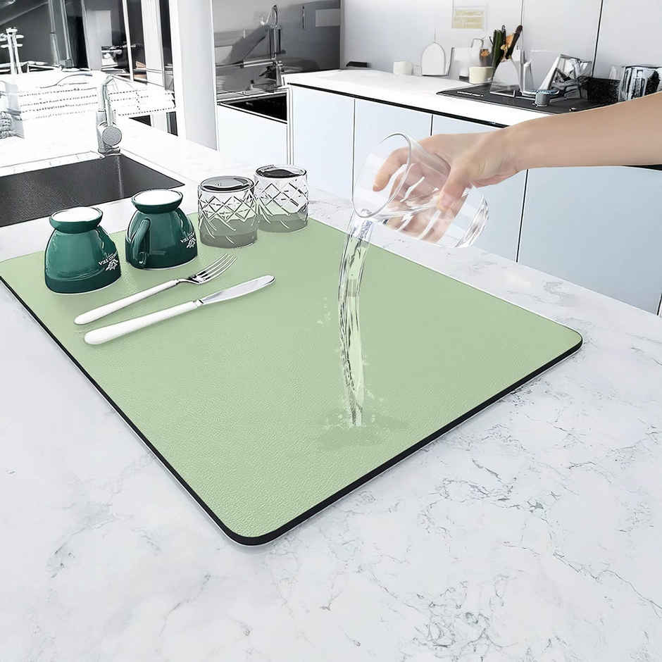 Cortina Dish Drying Mat for Kitchen | 60 X 40 cm | D3 - Sage