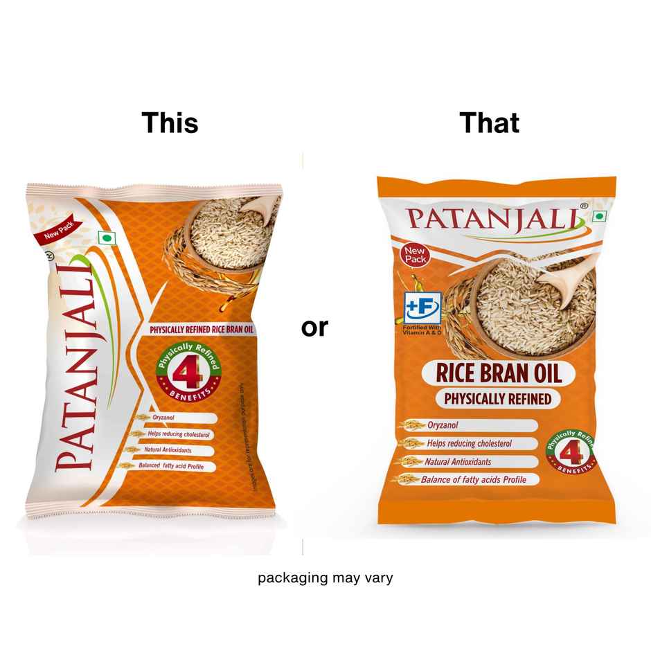 Patanjali Rice Bran Oil Polypack