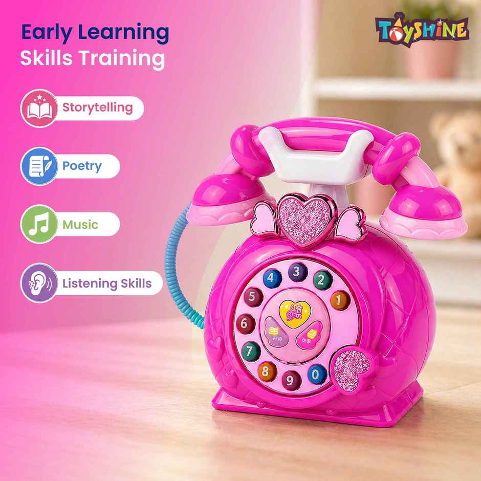 Toyshine Vintage Multifunctional Rotary Landline Phone Toy For Kids