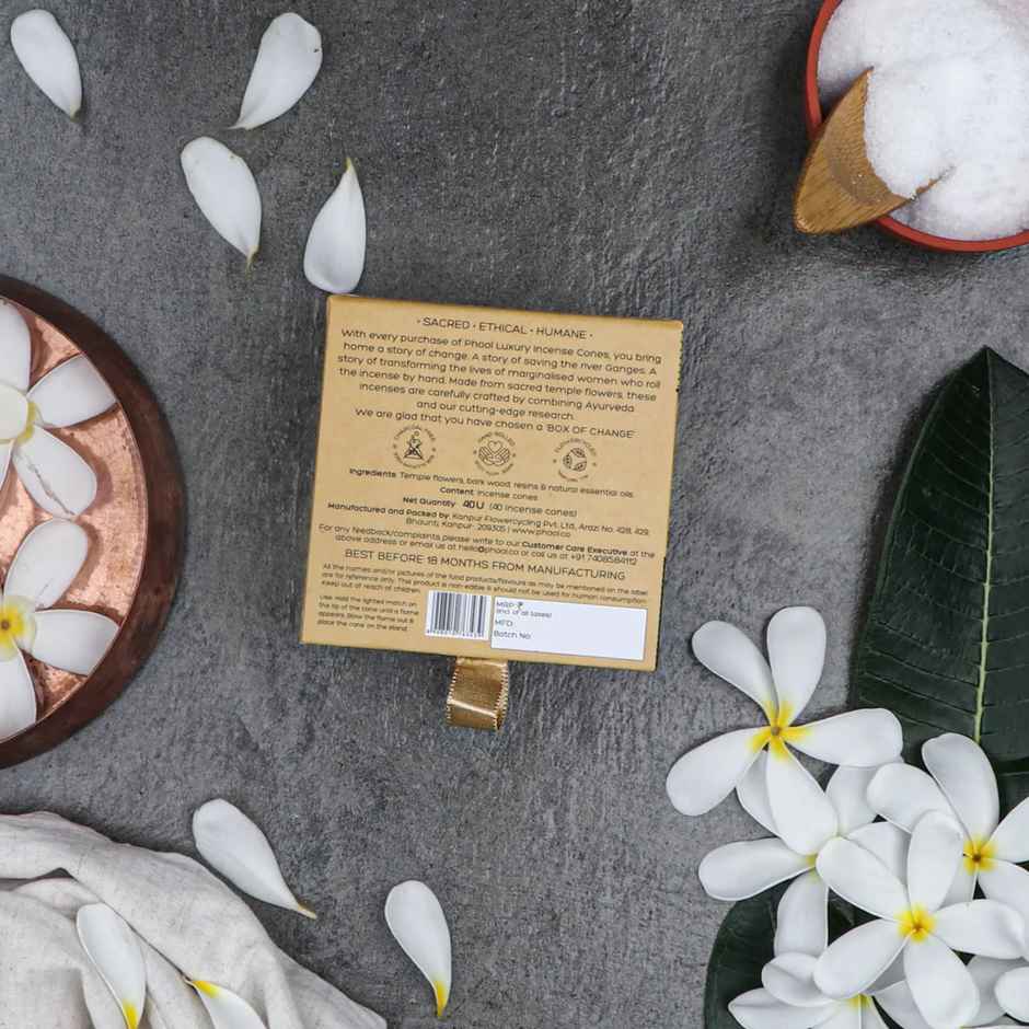 Phool Nagchampa Dhoop Cones | 100% Natural Certified Incense Cones