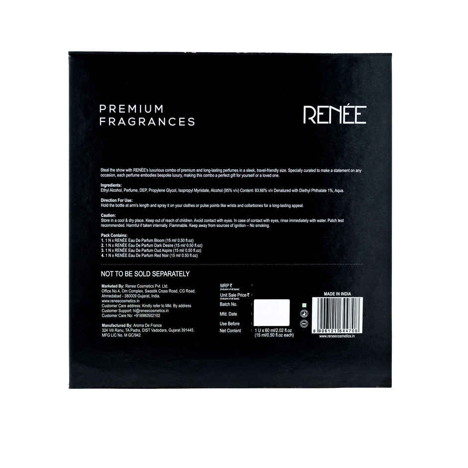 Renee Eau De Parfum Combo Of 4, 15Ml Each