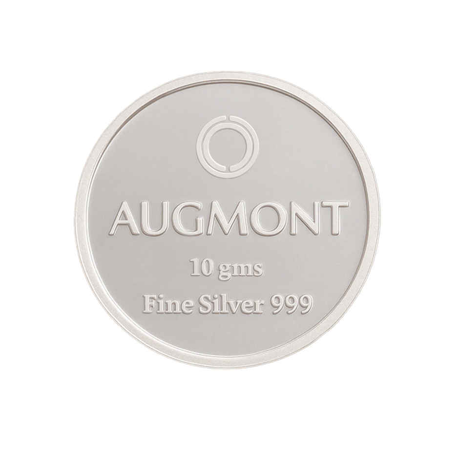Lakshmi Ganesh Pure Silver Coin| 999 Purity | 10 g | Augmont