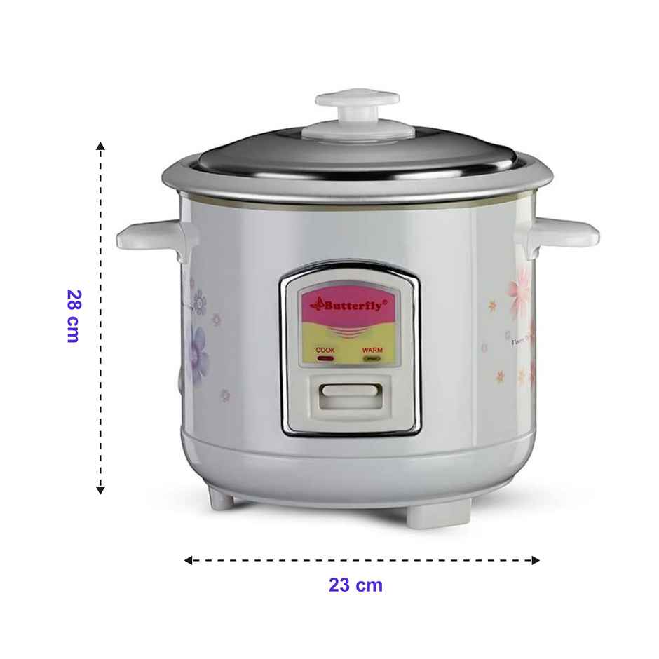 Butterfly Krc-08 Electric Rice Cooker, 0.6 Liter, White