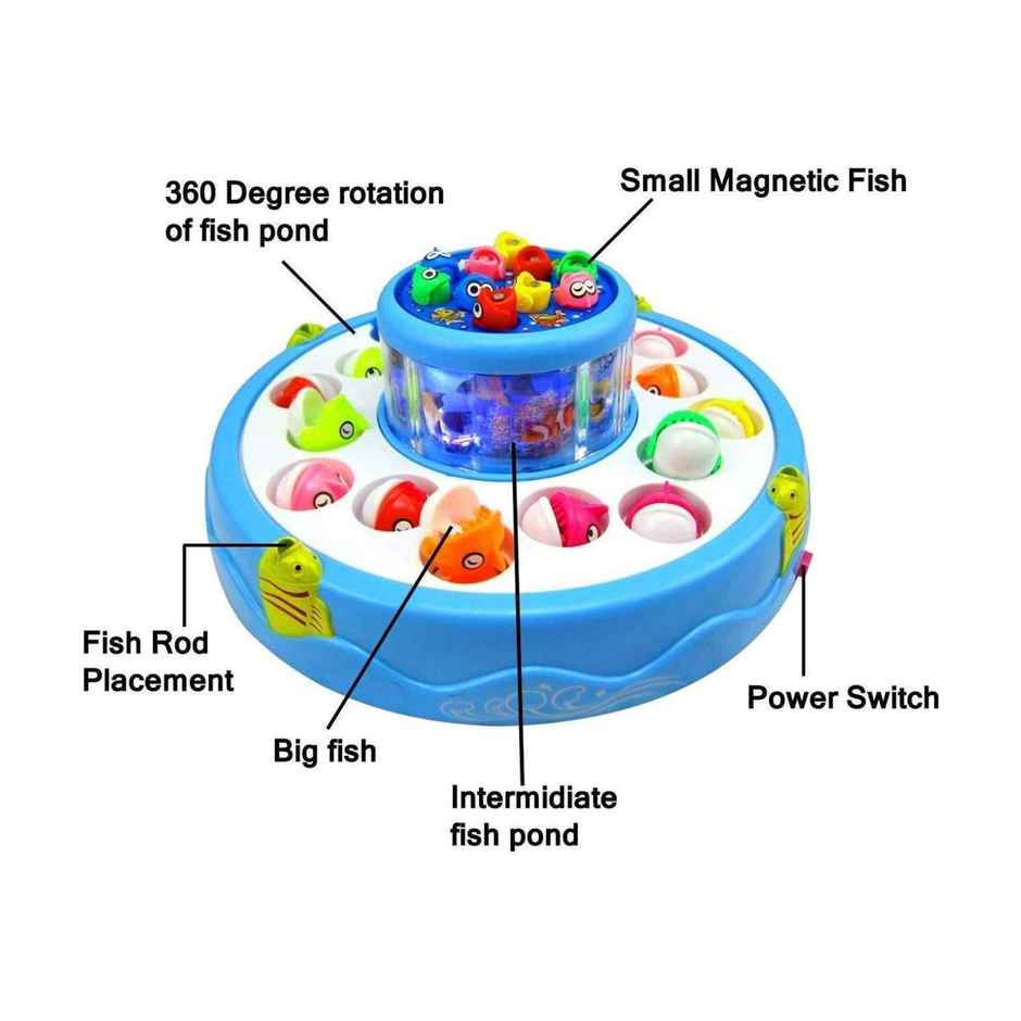 Toyshine Fish Catching Game with Music & Lights | 26 Fishes Included