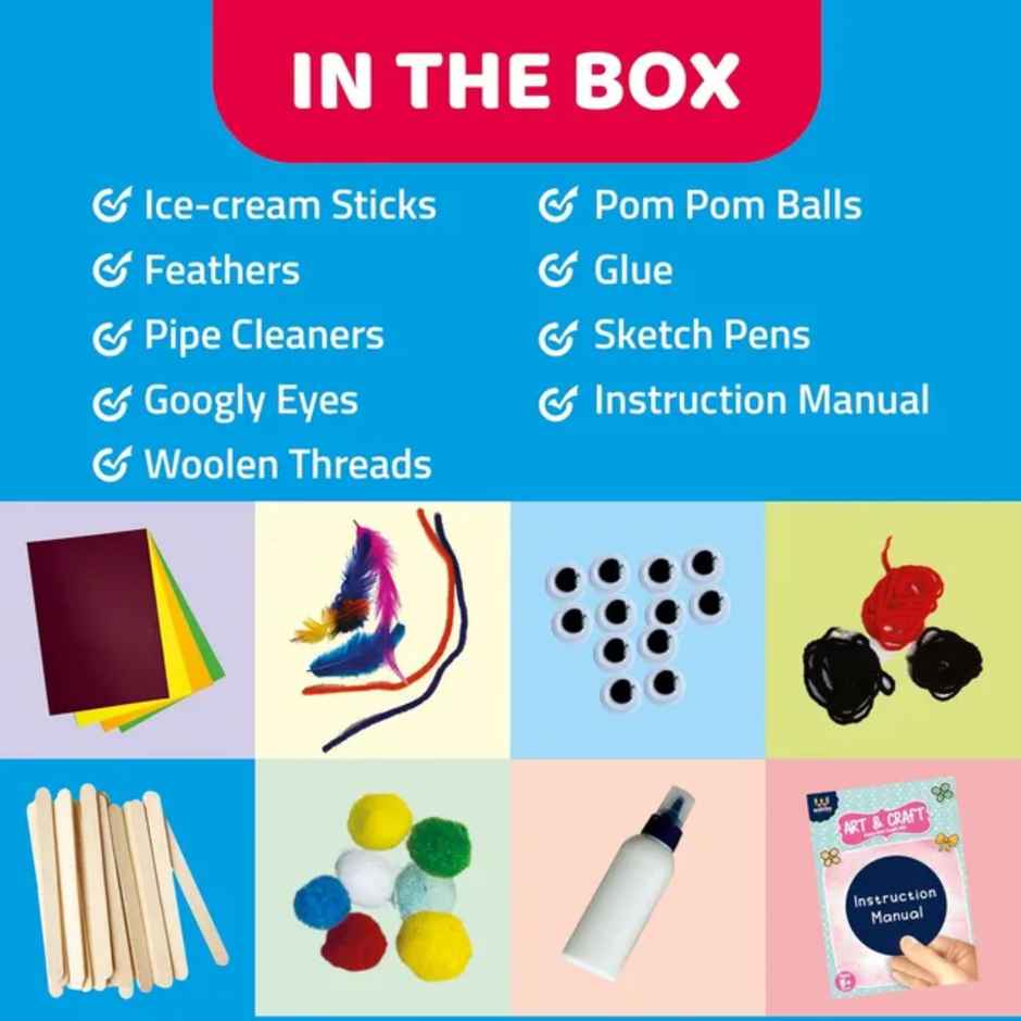 Webby Diy Paper Fan Art And Craft Activity Kit Hobby Kit | School Projects, Craft Supply