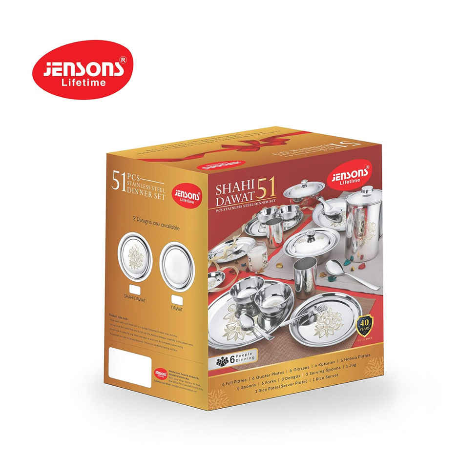 Jensons 51 Pcs Dinner Set Plain