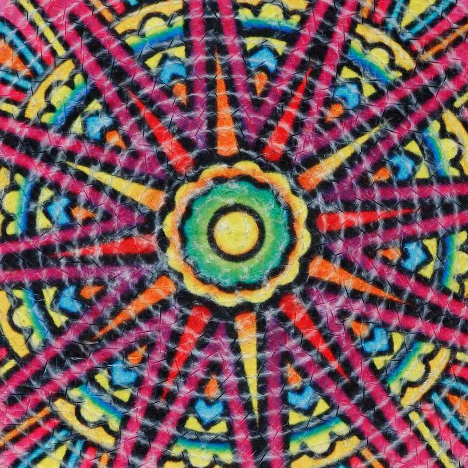 Hosta Homes Pure Cotton Geometric Pattern Multicolor Digitally Printed Table Place Mats | Pack of 2