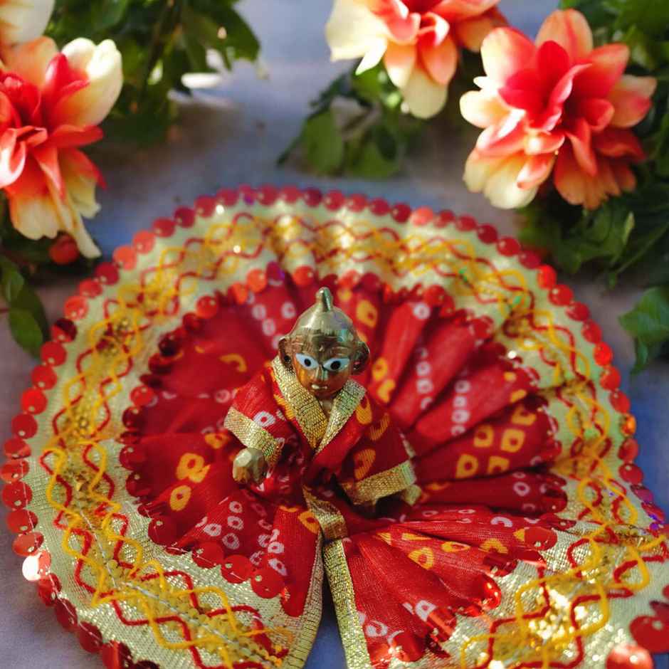 House Of Festivals Traditional Ladoo Gopal Poshak | Size 4 - Assorted