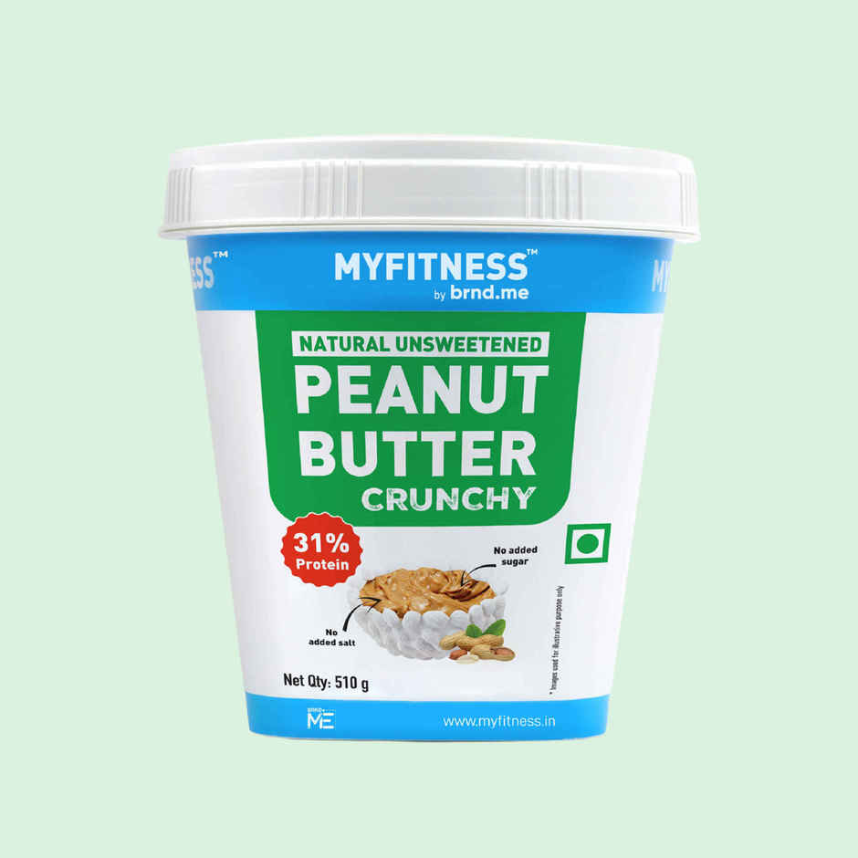 MyFitness All Natural Peanut Butter Crunchy Spread | No Sugar, High Protein