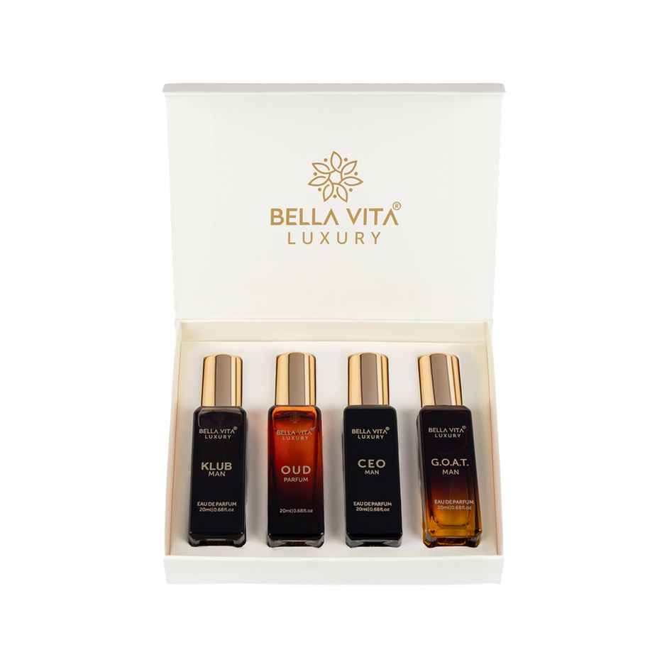 Bella Vita Organic Luxury Perfumes Gift Set For Men | Long-Lasting Signature Scents
