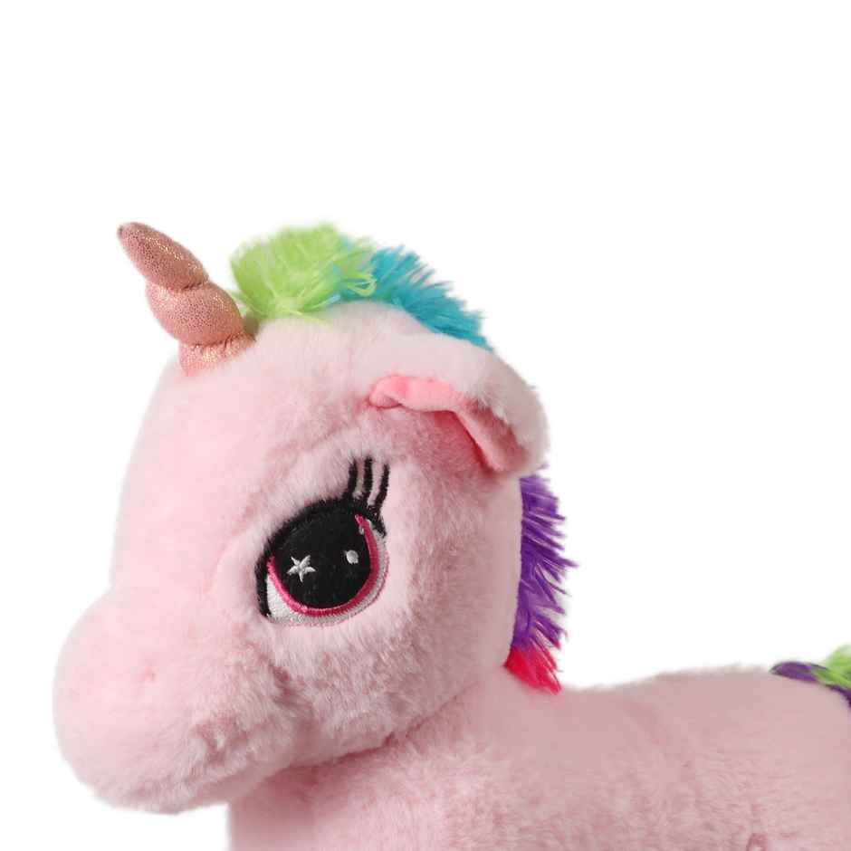 Mirada 32 cm Standing Unicorn With Glitter Horn - Pink