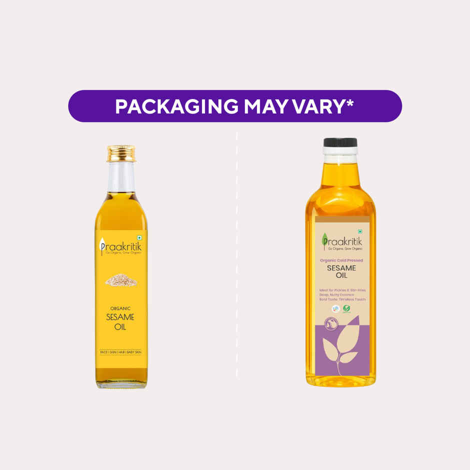 Praakritik Sesame (Til-Gingelly) Cold Pressed Oil | Organic Cooking Oil