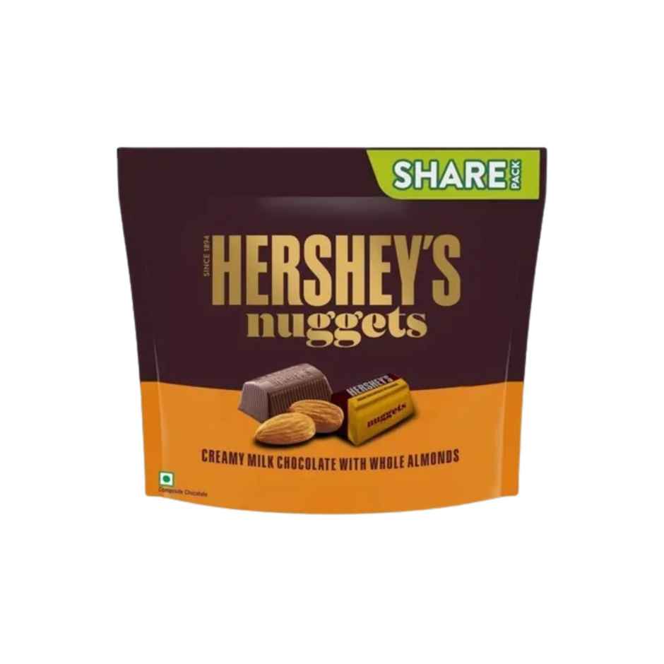 Hershey's Nuggets Creamy Milk With Whole Almonds Crunchy Chocolaty Delight