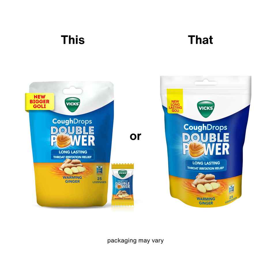 Vicks Cough Drops Double Power (Warming Ginger)