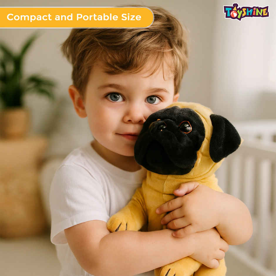 Spanker Sitting Puppy Soft Toy Cute Plush Dog for Kids Decor - 23 cm
