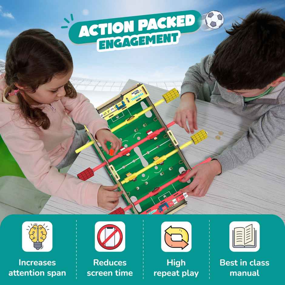 Smartivity Foosball Table Top Indoor Sports Game, Perfect Gift for 6 to 12-Year-Old Kids