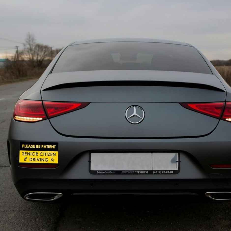 TiyuTrendzz Please Be Patient Senior Citizen Driving Self Adhesive Sticker for Vehicles 3.5x6 in