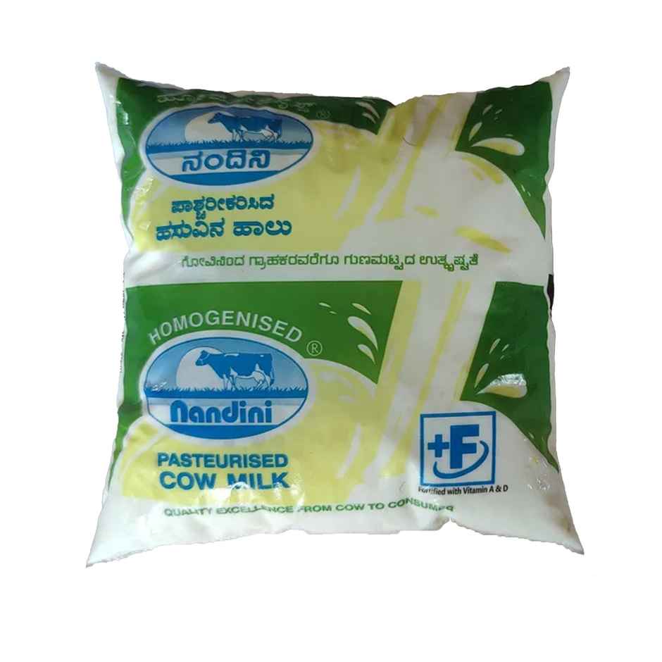 Nandini Pasteurised Cow Fresh Milk (Green/White)