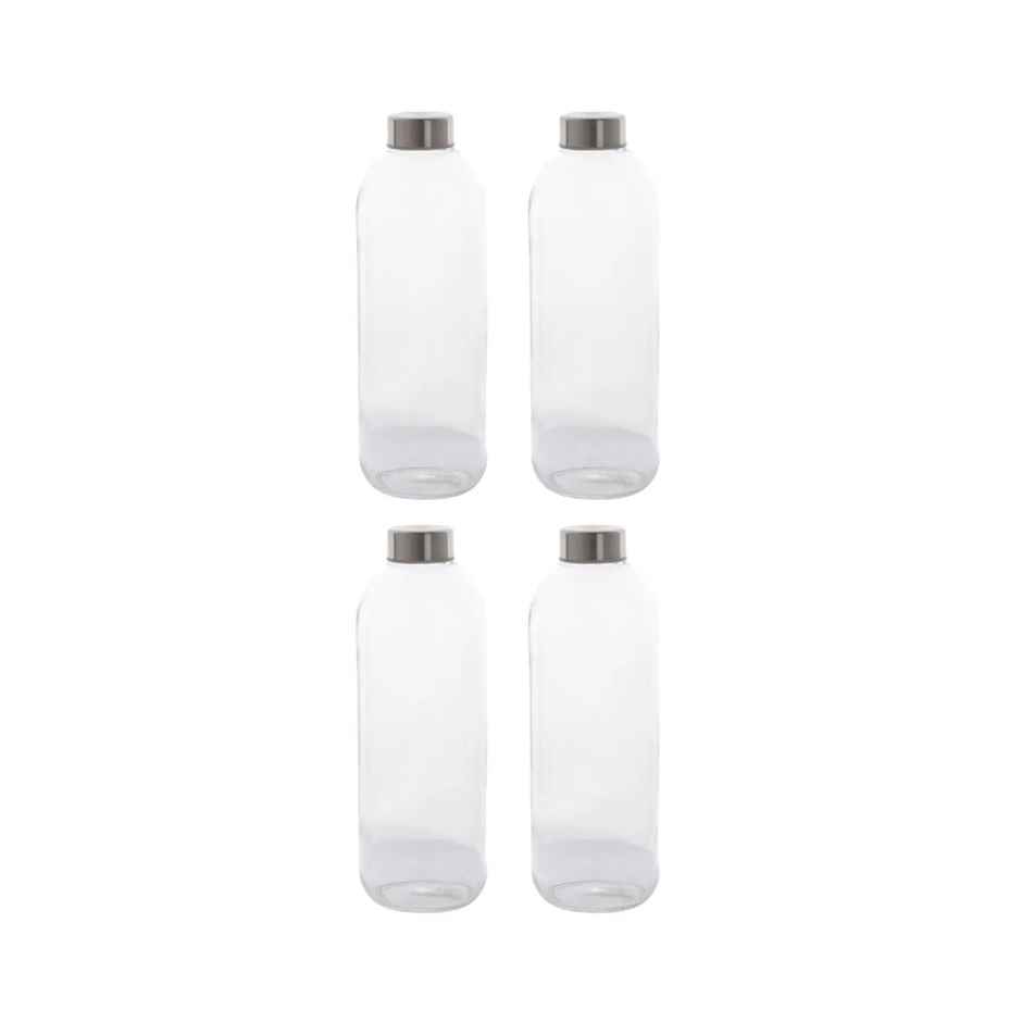 Nestasia Borosilicate Glass Water Bottles 1L Set Of 4