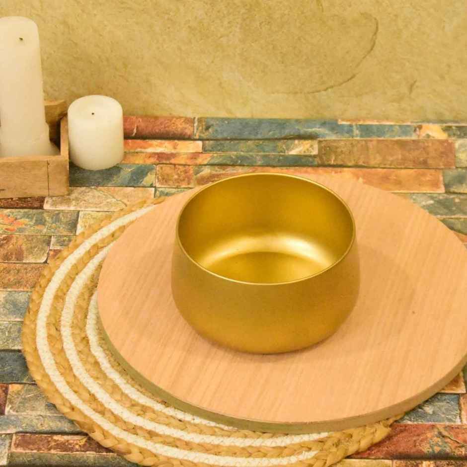 Casacraft by Pepperfry Desk Pot | Gold