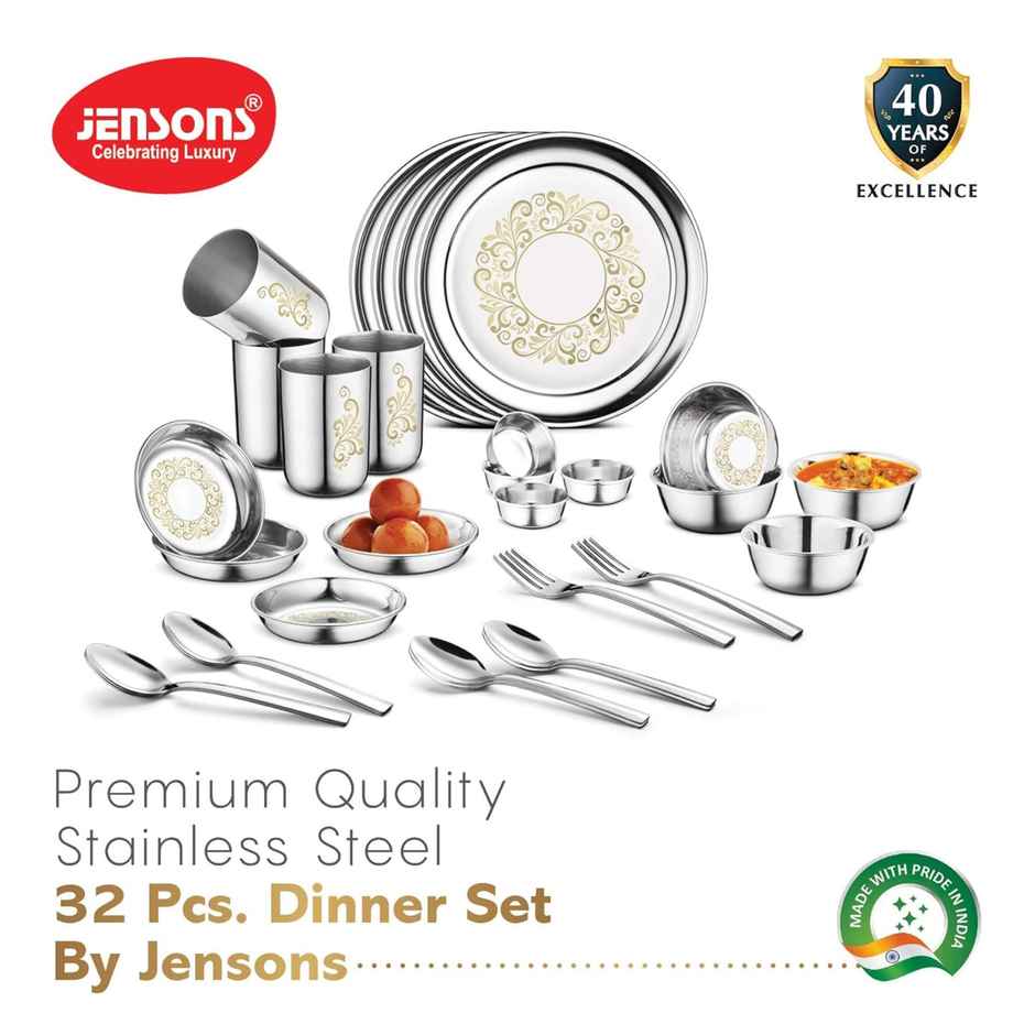 Jensons 16 Pcs Dinner Set Lazer Rangoli