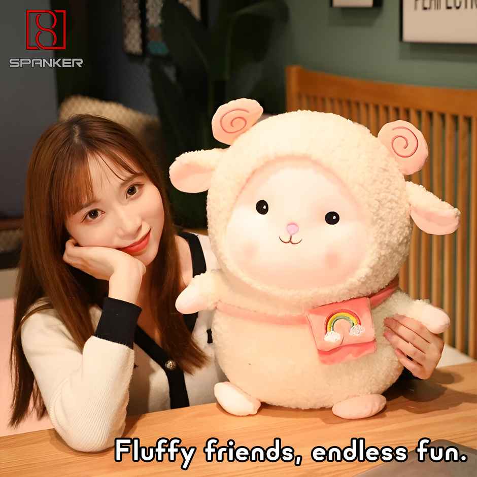 Spanker 38 Cm Sheep Plush Toy | Adorable Hugging Cushion | Pink