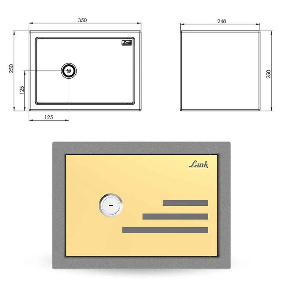 Link Smart Mecano Safe Locker - 21L Computerized Key Access | SS304 Locking Bolts
